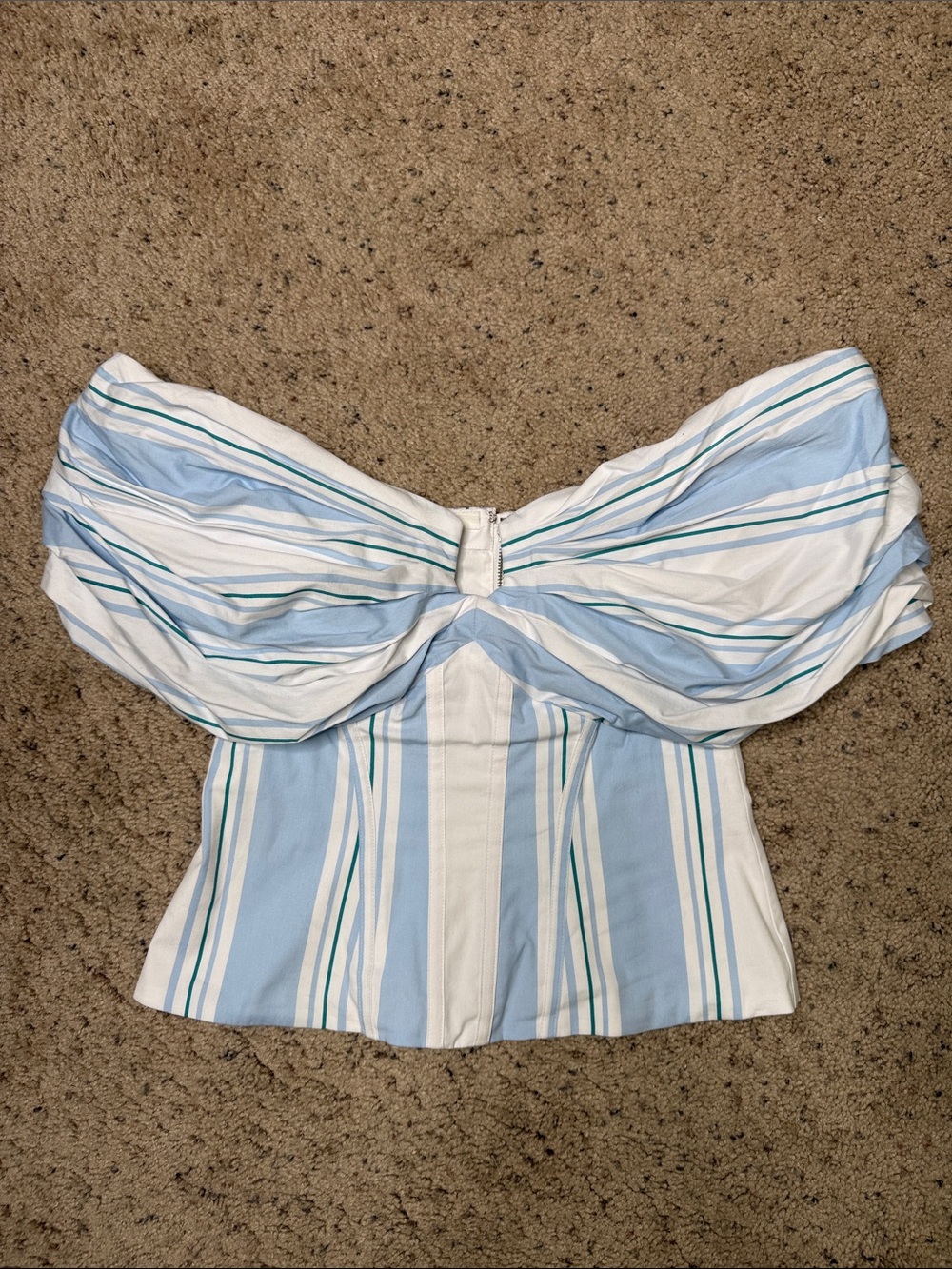 New White House Black Market Bustier Top off shoulder Sz 0